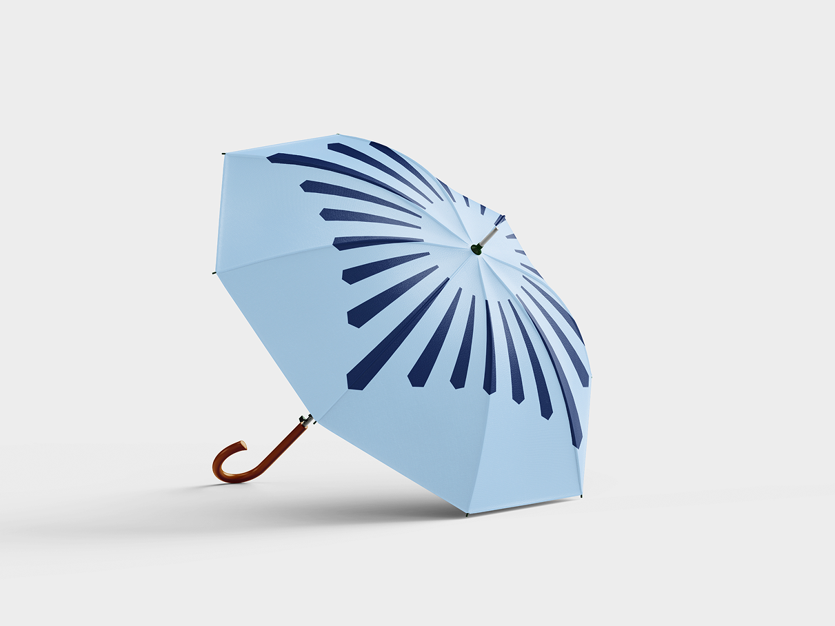 The Dames Commander Society umbrella mockup 2
