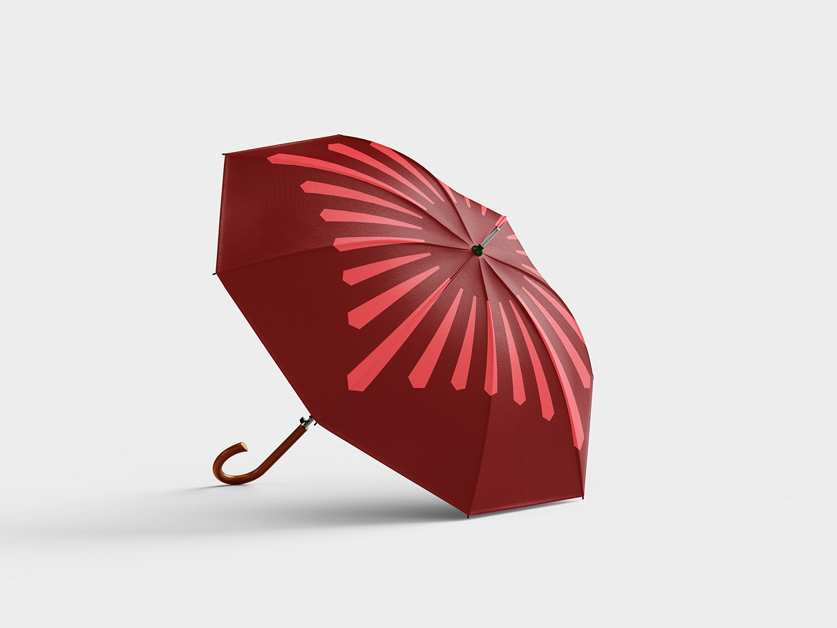 The Dames Commander Society umbrella mockup 3