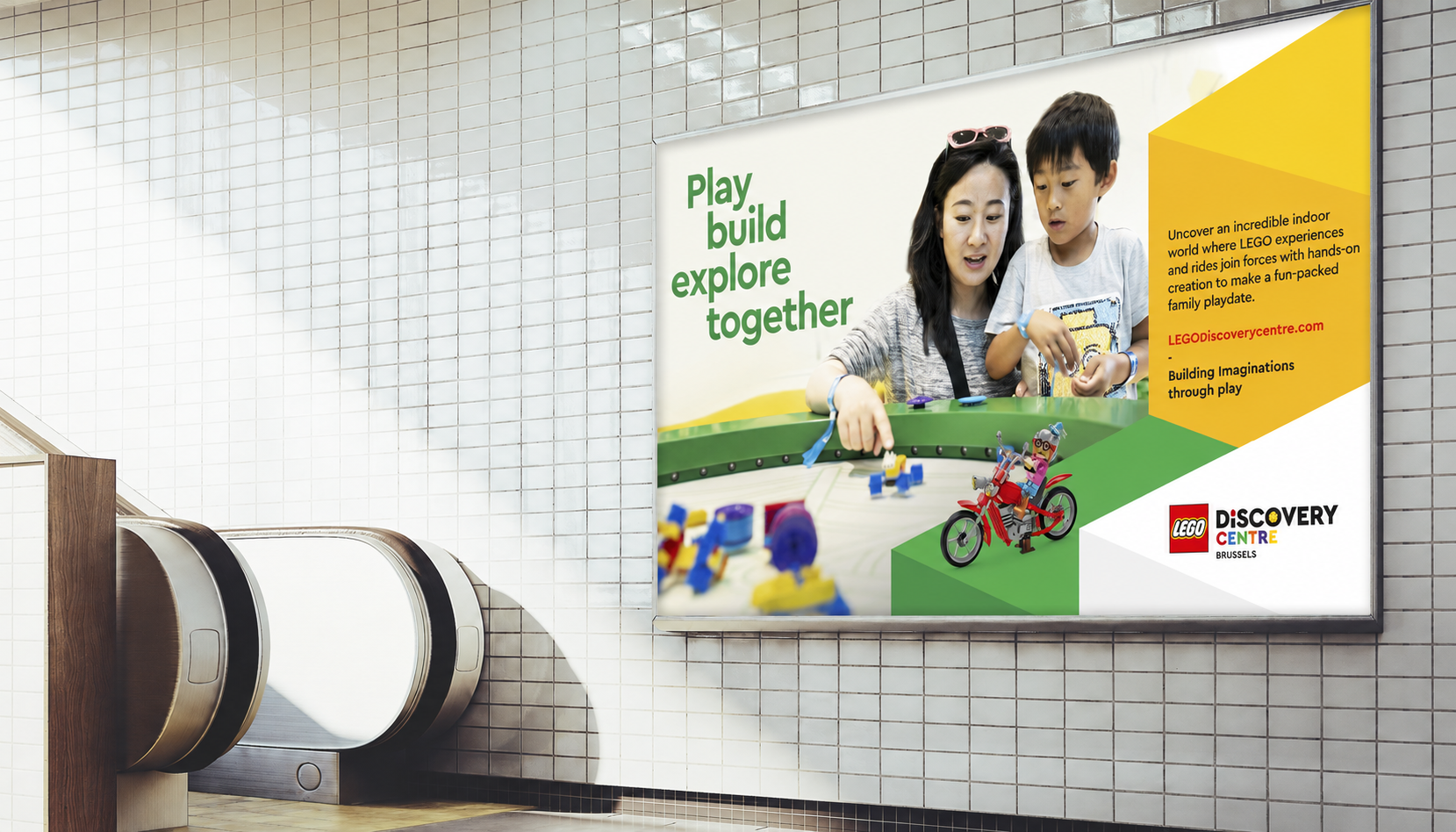 LEGO Discovery Centre visual identity and brand applications