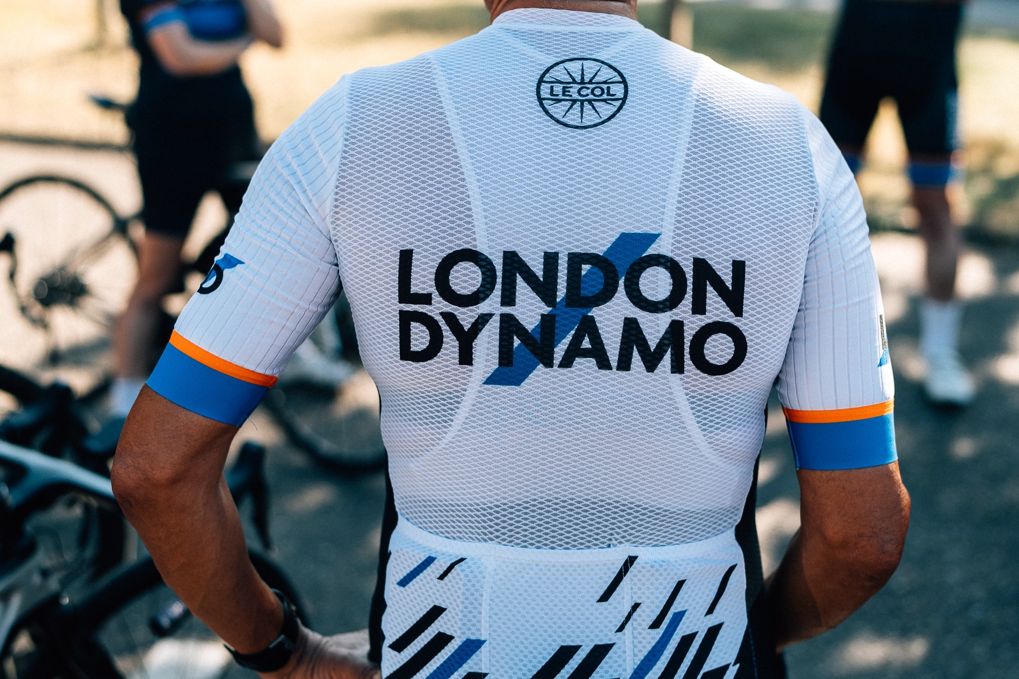 London Dynamo cycling jersey brand detail