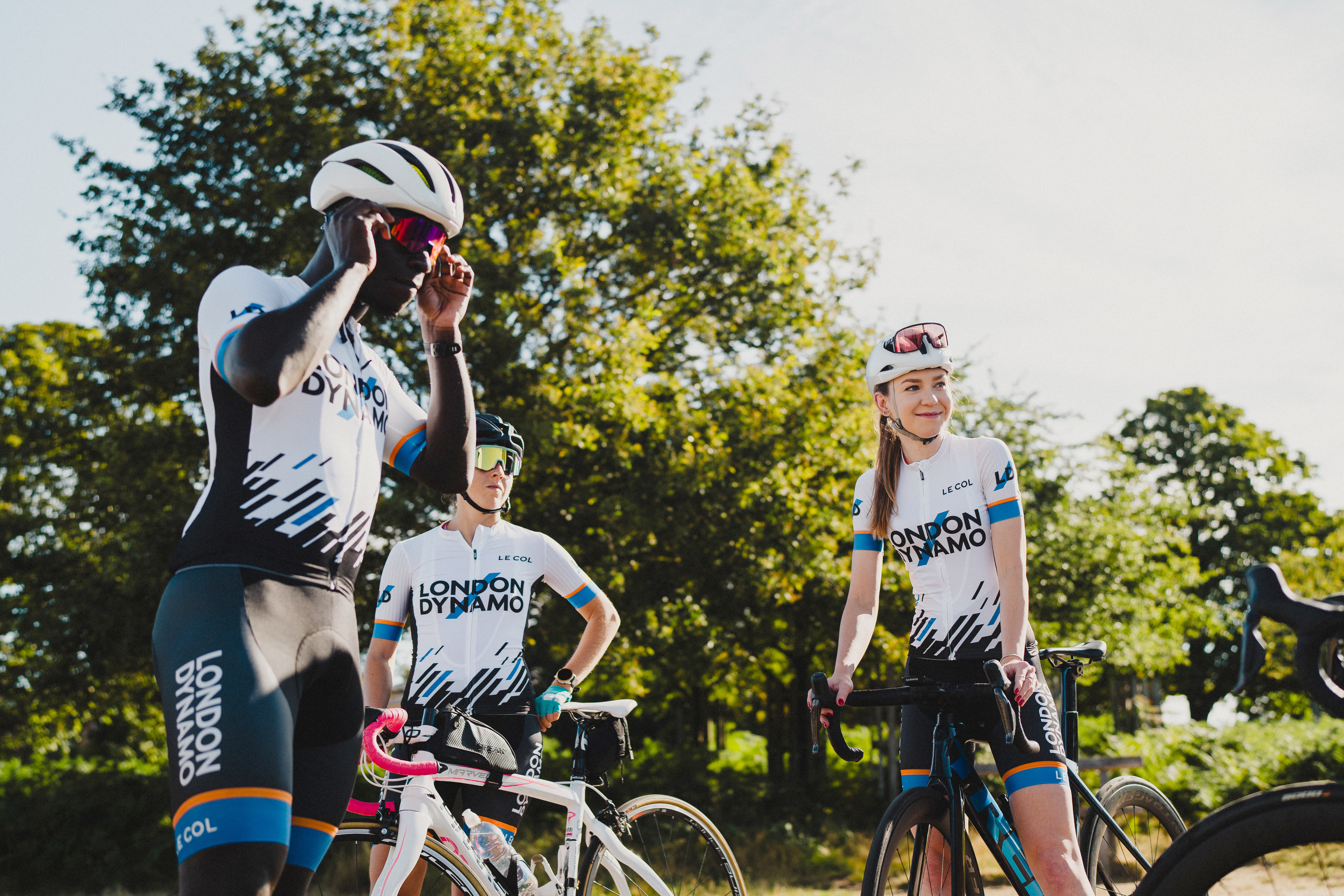London Dynamo riders wearing the club kit